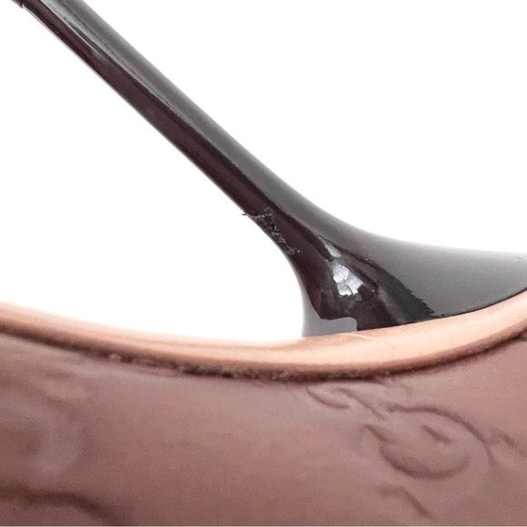 GUCCI | Vintage Guccissima GG Logo Brown Leather Peep Toe High Heel Pumps EU 37 - Picture 9 of 13